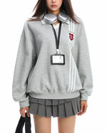 가짜 투피스 대학 스타일 스웨트셔츠