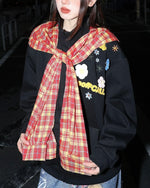 floral pattern sweatshirt