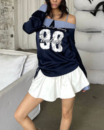 Plaid patchwork long sleeves (women's)