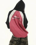 撞色拼接套頭衛衣