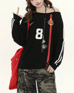 Retro contrast long sleeves