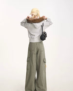 Retro hooded sweatshirt jacket