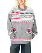 Polka Dot Ski Cardigan