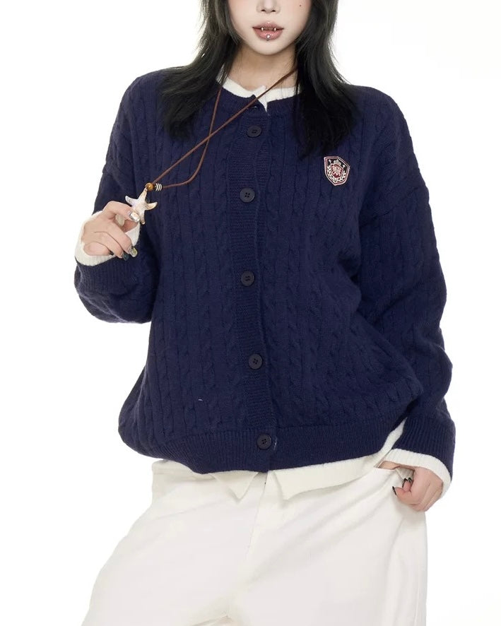 Spliced ​​fake two-piece sweater