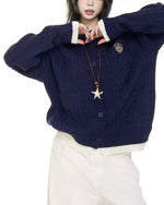 拼接假兩件毛衣