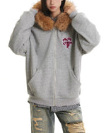 Vintage zipper embroidered jacket