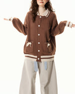 리본 니트 재킷