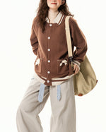 리본 니트 재킷