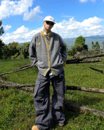 대비색 크루넥 스웨터