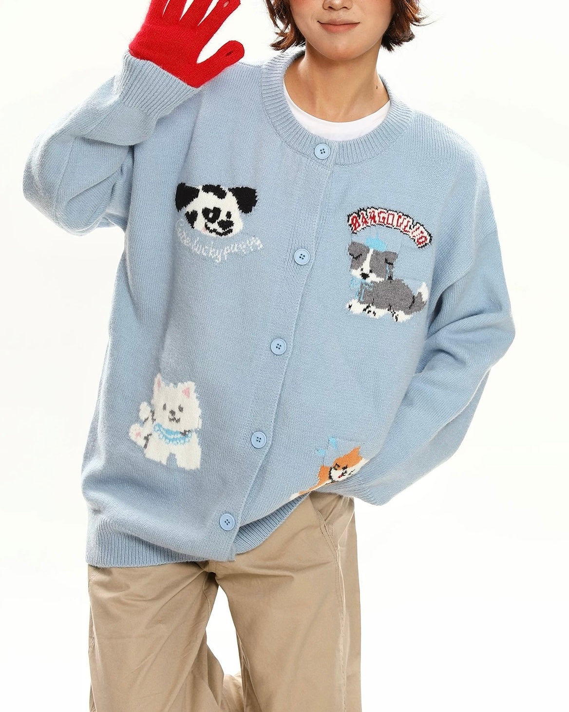 만화 강아지 스웨터