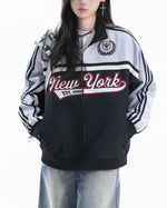 자수 스탠드업 칼라 코트