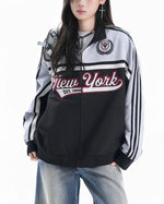 자수 스탠드업 칼라 코트