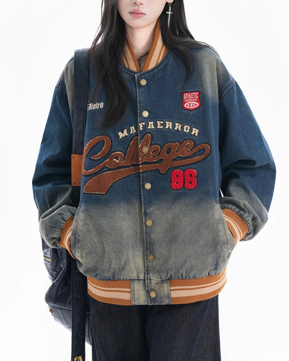 빈티지 워싱 데님 재킷