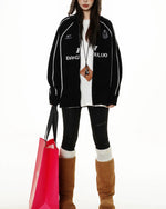 모터사이클 스타일 카디건 스웨터