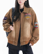 빈티지 자수 칼라 코트