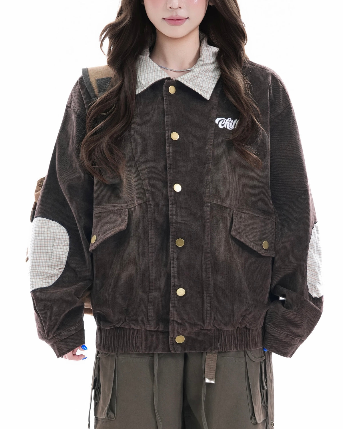 패치워크 자수 캐주얼 재킷