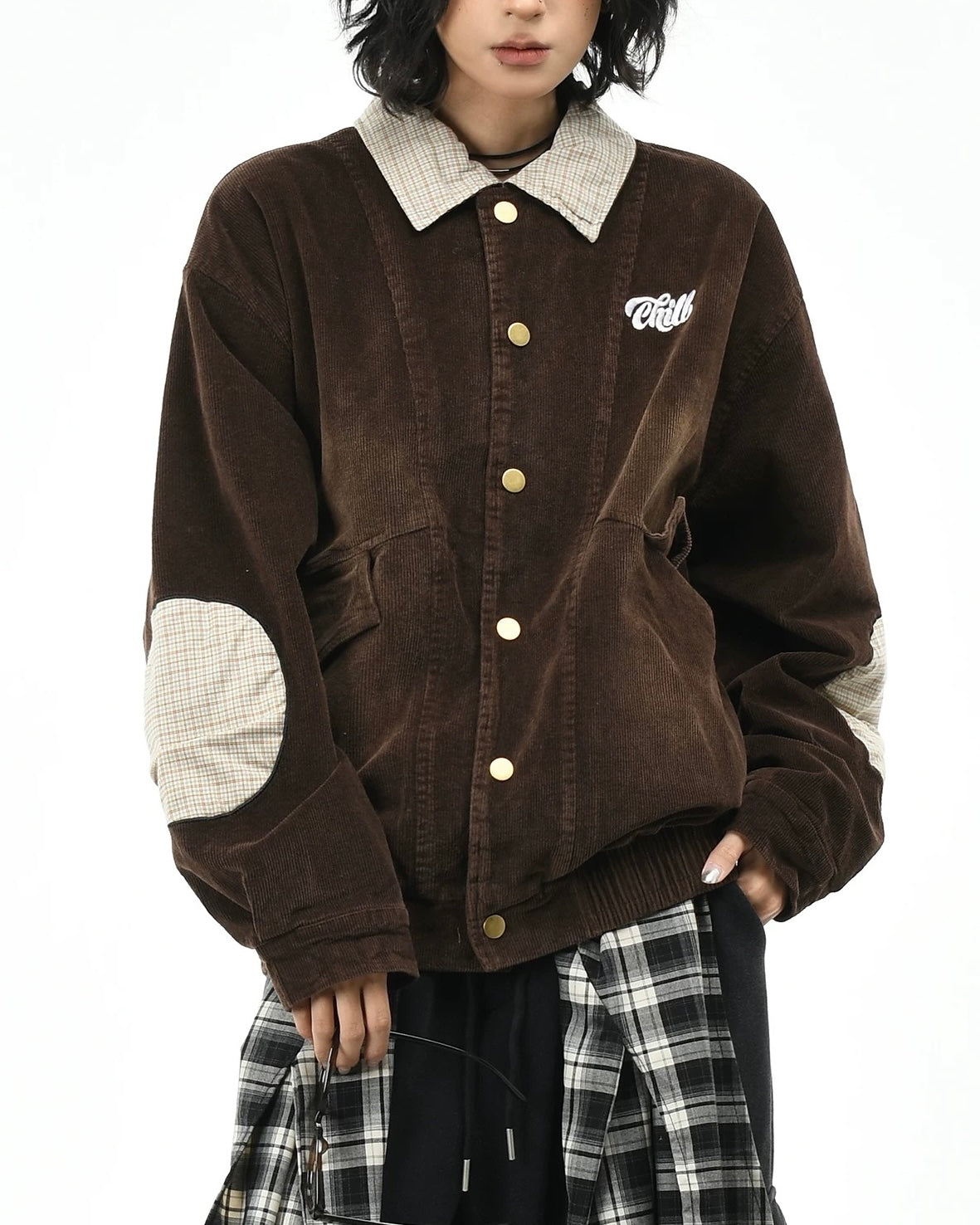 패치워크 자수 캐주얼 재킷