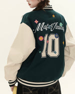 자수 컬러블록 재킷