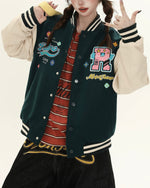 자수 컬러블록 재킷