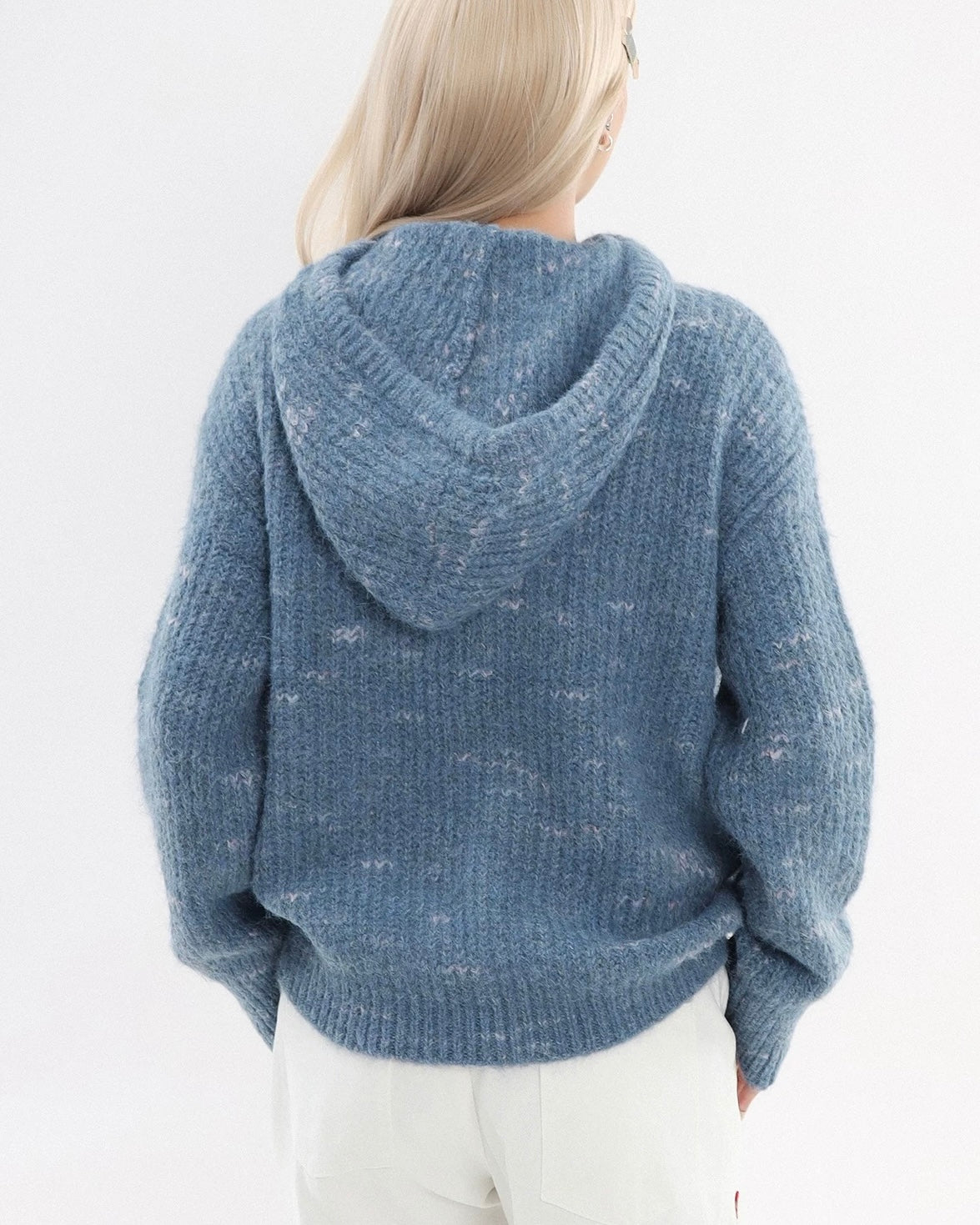 레트로 버섯 후드 스웨터