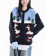 재미있는 만화 자카드 스웨터