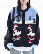 재미있는 만화 자카드 스웨터