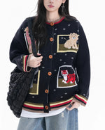 趣味動物針織衫