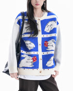 復古趣味小兔子毛衣