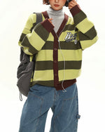 復古條紋針織衫