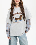 臘腸小狗假兩件長袖