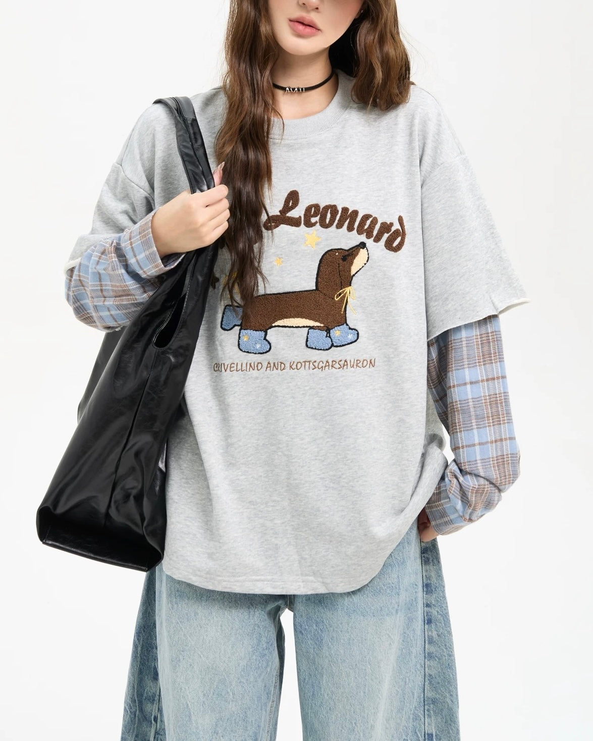 臘腸小狗假兩件長袖