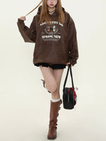 趣味小狗漆皮衛衣