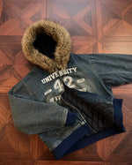 Distressed and thick denim jacket