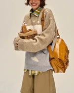 레트로 컬러 블록 폴라베어 스웨터