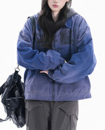 Washed fleece-lined jacket