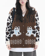 復古趣味小貓咪毛衣