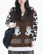 復古趣味小貓咪毛衣