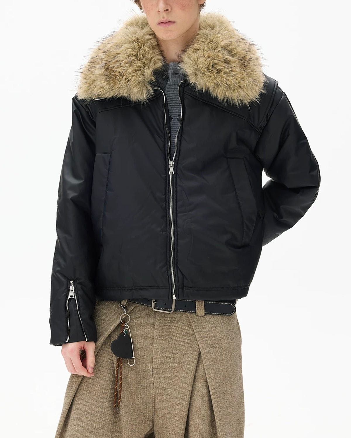 休閑百搭棉服外套