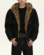 Retro hooded cotton jacket