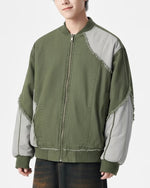 Unique color-blocked patchwork jacket