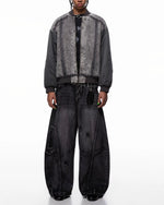 Unique color-blocked patchwork jacket