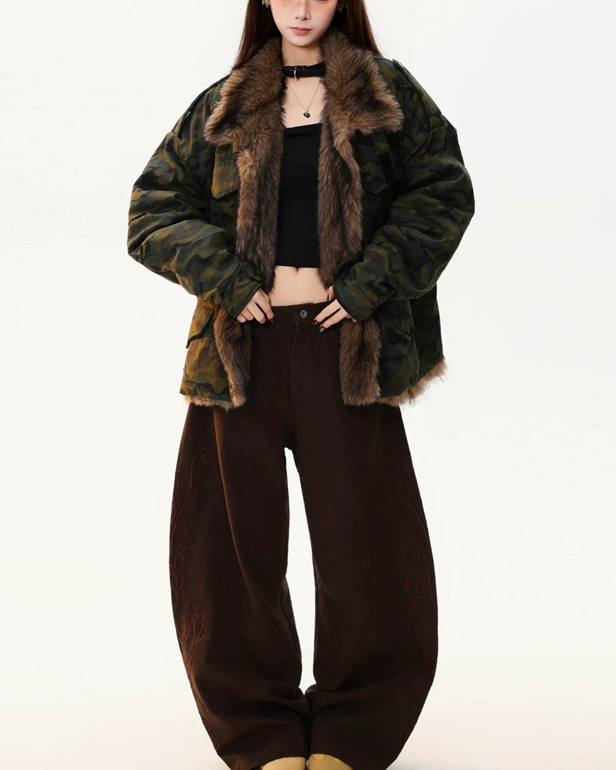 Casual camouflage cotton jacket