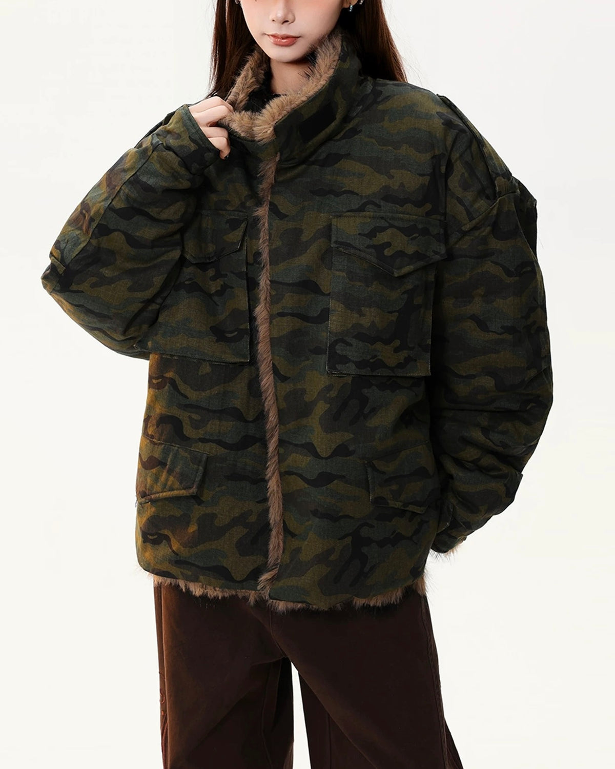 Casual camouflage cotton jacket
