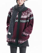 Vintage jacquard cardigan sweater