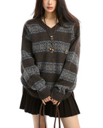 레트로 스트라이프 스웨터