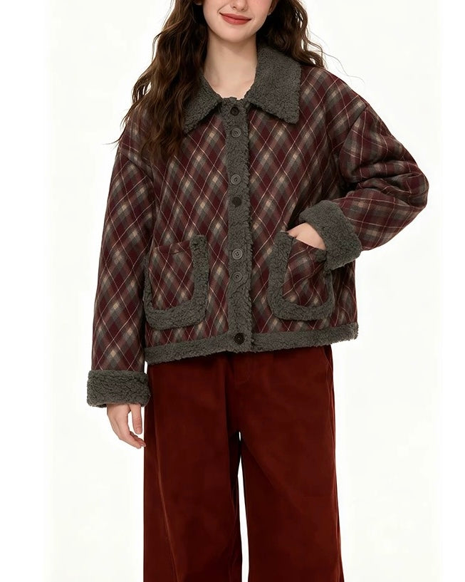 램스울 패치워크 코트