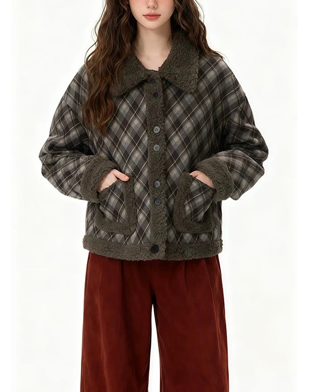 램스울 패치워크 코트