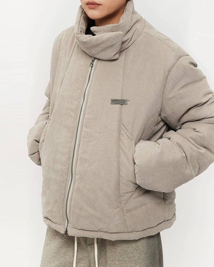 Stand collar couple jacket