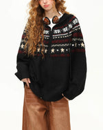 Hooded knit cardigan