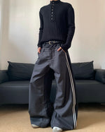 Faux two-piece casual trousers